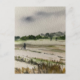 Metall som upptäcker i Fält Vykort