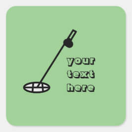 metall som upptäcker minsta grönt för lagring fyrkantigt klistermärke