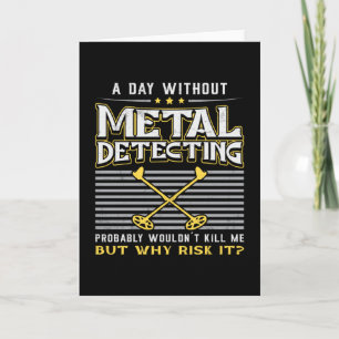 Metall som upptäcker upptäckten av Guld Gift Idea Kort