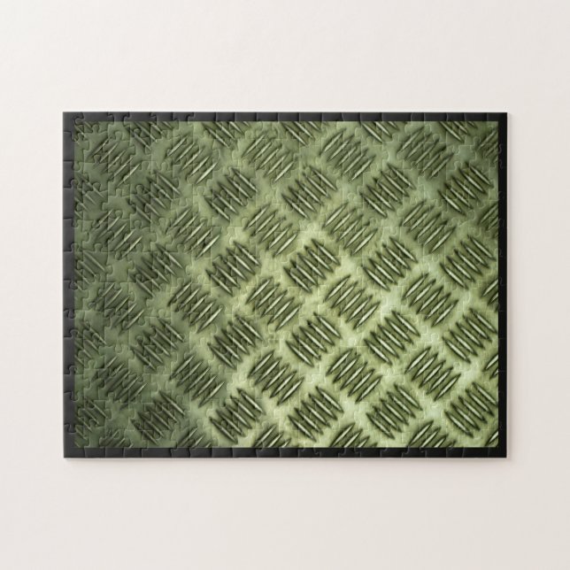 Metall stålsätter diagonal struktur för rutig durk pussel (Horisontell)