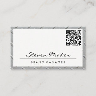 Metall Steel Ram QR-kodAffärskort Visitkort