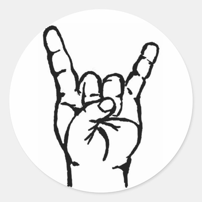 Metall Sticker Runt Klistermärke (Framsida)