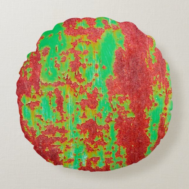 Metall struktur med repor och sprickeffekter, ab rund kudde (Framsidan)