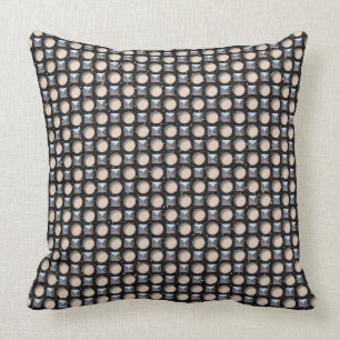 Metall studerar på läder med Hål Cushion Kudde