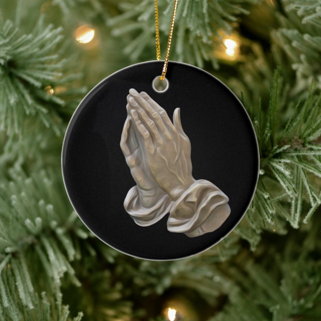 Metall Tittar Praying Händer Julgransprydnad Keramik (Träd)