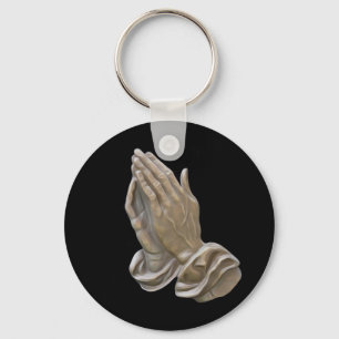 Metall Tittar Praying Händer Nyckelring