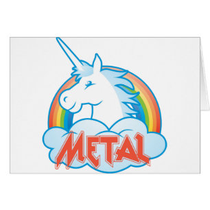 metall-unicorn hälsningskort
