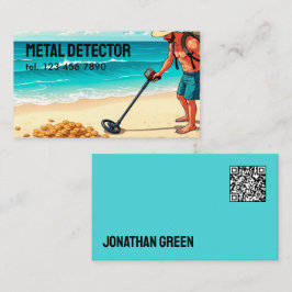Metall upptäcker QR Visitkort