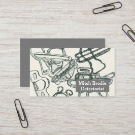 Metall upptäcker Relic Treasures Suspender Clips Visitkort