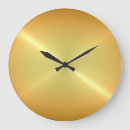 Metall utseende av rostfritt stål i Guld Stor Klocka
