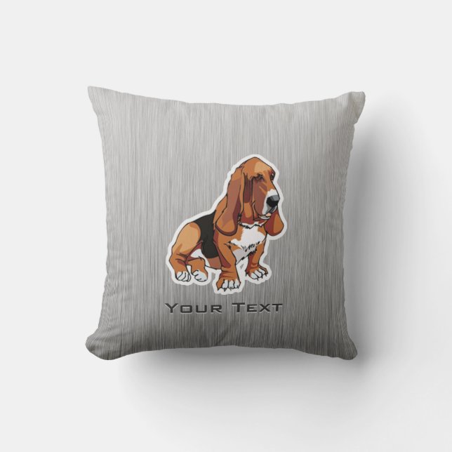 Metall-utseende; Basset Hound Kudde (Framsida)