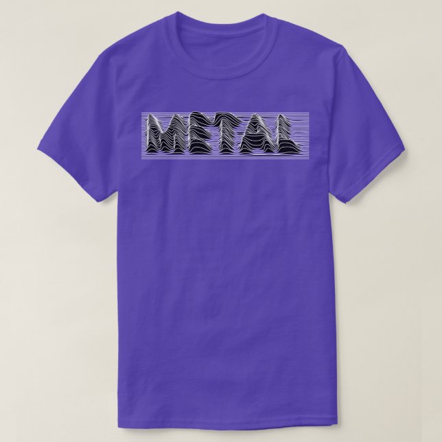 metall wave linjer t shirt (Design framsida)