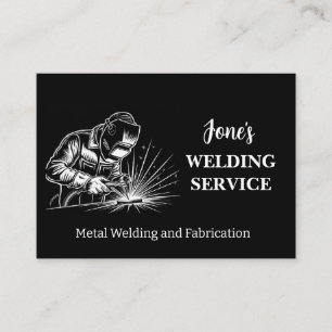 Metall Welder, Fabricator, ConTRAR Black & White Visitkort