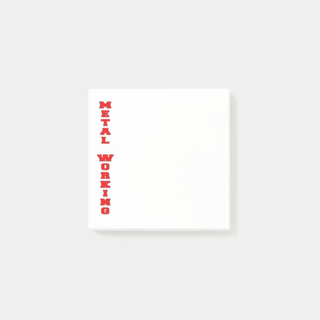 Metall Working Post-it Block (Framsida)