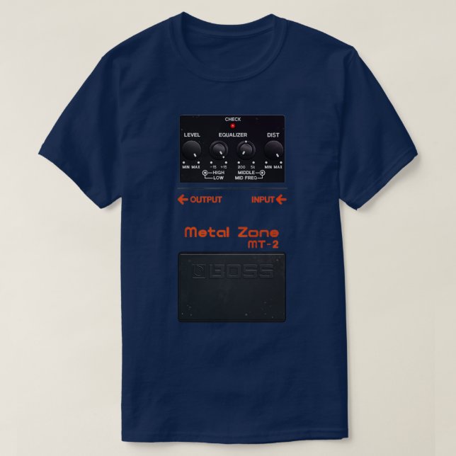 Metall Zon Guitar Pedal T Shirt (Design framsida)