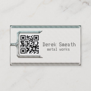 Metallarbetskortet QR kodifierar Visitkort
