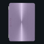 Metallbakgrund för monogram Plum Lila iPad Mini Skydd<br><div class="desc">Elegant plum lila metallisk bakgrund,  rostfritt stål (lila av färgad av rostfritt stål)</div>