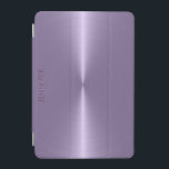 Metallbakgrund för monogram Plum Lila iPad Mini Skydd<br><div class="desc">Elegant plum lila metallisk bakgrund,  rostfritt stål (lila av färgad av rostfritt stål)</div>