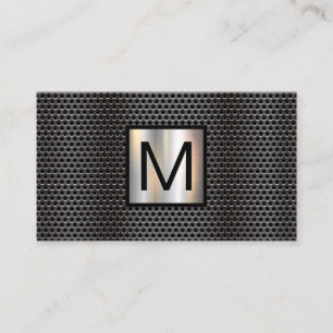 Metallbanderoll i Monogram Grill Mönster Chrome Visitkort