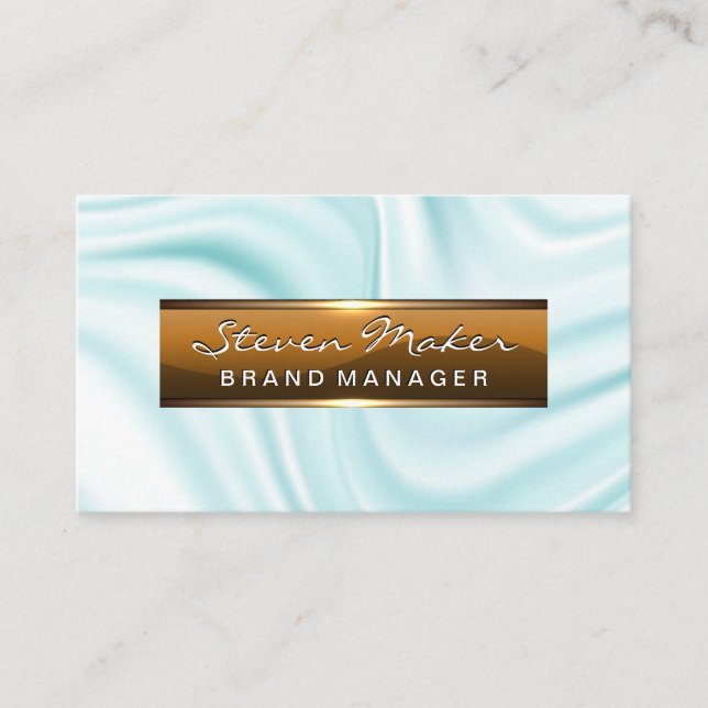 Metallbanderoll med hög glans | Silke Drapery Visitkort (Framsida)