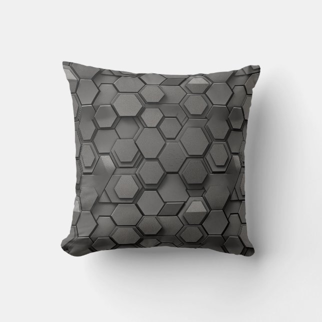 Metalldesign av grått, projekterad på projektionsy kudde (Framsida)