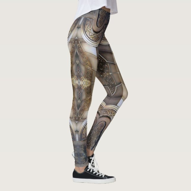 metalldesign för abstrakt leggings (Höger)