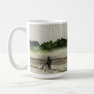 Metalldetektering i fälten kaffemugg