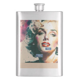 Metallflaska 1 Beige(Monroe) RFPMDesigns 2024 Fickplunta