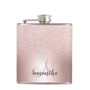 Metallfolie av metall i Ro glitter monogram Fickplunta