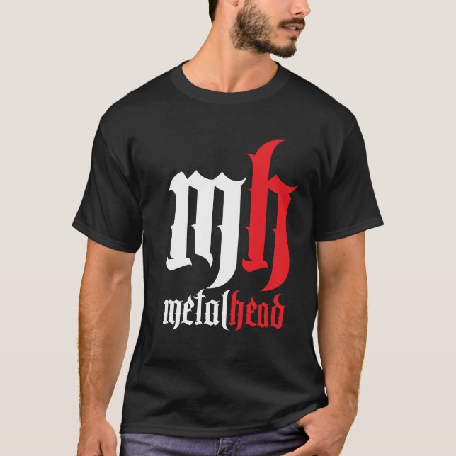 Metallhuvud med kanten! tee (Framsida)