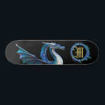 *~* Metallic AP88 Elemental Golden BLUE Dragon Mini Skateboard Bräda 18,5 Cm<br><div class="desc">(Sök efter liknande objekt i kod AP88 ) Överför enkelt till andra Zazzle-produkter. Elemental Inslag DRAGON with RING of BRRE / FLAMES / FLAME och INITIAL MONOGRAM for your name - Behålla eller redigera eller ta bort texten. Den här Trending skateboard-skateboard China stil anpassningsbar pro Inslag Dragon-konstruktionen är definitivt coola...</div>