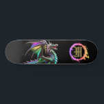 *~* Metallic AP88 Elemental Guld Teal Dragon Mini Skateboard Bräda 18,5 Cm<br><div class="desc">(Sök efter liknande objekt i kod AP88 ) Överför enkelt till andra Zazzle-produkter. Elemental Inslag DRAGON with RING of BRRE / FLAMES / FLAME och INITIAL MONOGRAM for your name - Behålla eller redigera eller ta bort texten. Den här Trending skateboard-skateboard China stil anpassningsbar pro Inslag Dragon-konstruktionen är definitivt coola...</div>