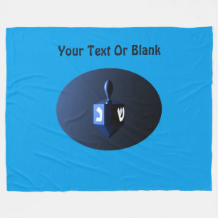 Metallic Blue Dreidel Fleecefilt