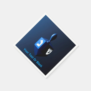 Metallic Blue Dreidel Pappersservett