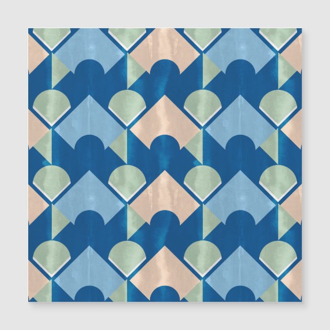 Metallic blue geometric diamond shapes  (Framsida)