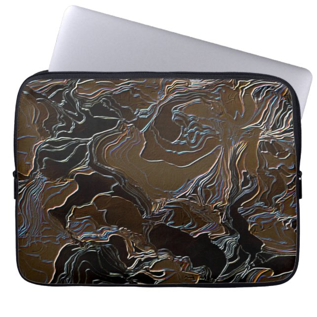 Metallic Brown Camouflage Laptop Fodral (Framsidan)