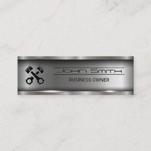 Metallic Brushed Industrial Bilsprutor Mini Visitkort