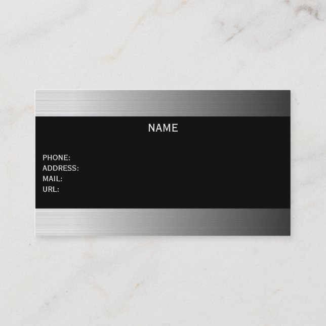 metallic businesscard visitkort (Baksida)