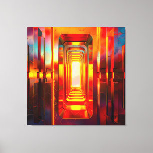 Metallic Celestial Himlar Canvastryck