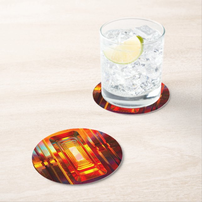 Metallic Celestial Himlar Underlägg Papper Rund (Insitu)