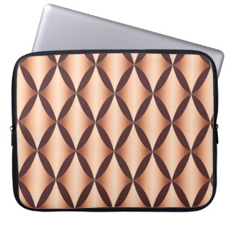 Metallic Copper Diamond, Vintage Mönster. Laptop Fodral