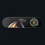 *~* Metallic Elemental Fierce BLUE Dragon AP88 Mini Skateboard Bräda 18,5 Cm<br><div class="desc">(Sök efter liknande objekt i kod AP88 ) Överför enkelt till andra Zazzle-produkter. Elemental Inslag DRAGON with RING of BRRE / FLAMES / FLAME och INITIAL MONOGRAM for your name - Behålla eller redigera eller ta bort texten. Den här Trending skateboard-skateboard China stil anpassningsbar pro Inslag Dragon-konstruktionen är definitivt coola...</div>