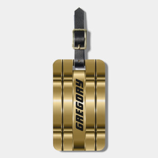 Metallic Faux Guld Rand Bagagebricka