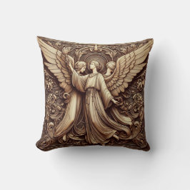 Metallic Faux Relief Änglar Art Dekorativ kudde
