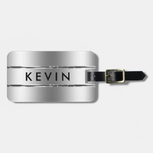 Metallic Faux Silver Rand Bagagebricka