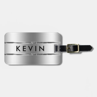 Metallic Faux Silver Rand Bagagebricka