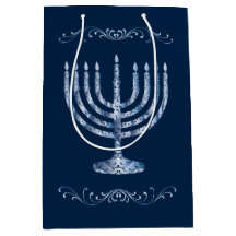Metallic Filigree Menorah