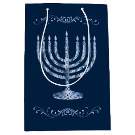 Metallic Filigree Menorah