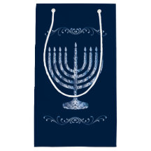 Metallic Filigree Menorah