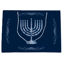 Metallic Filigree Menorah